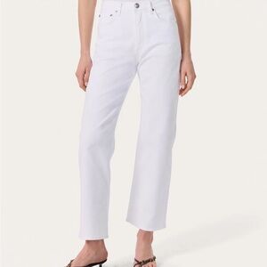 Rag & Bone Women's White Straight Leg Jeans